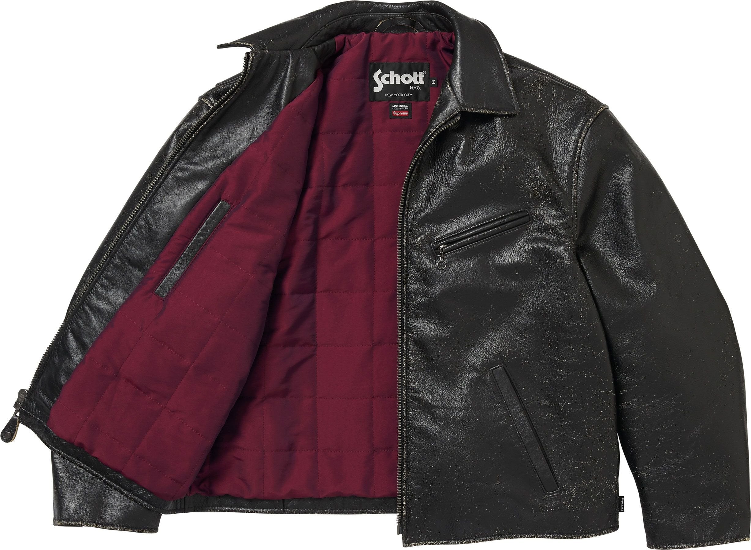Supreme®/Schott® Distressed Leather Jacket view 4